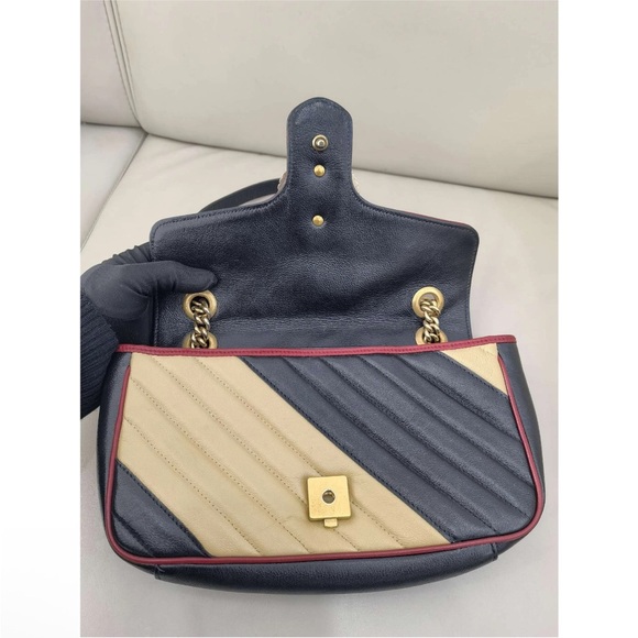 ✨ Gucci GG Marmont Small Matelassé Shoulder Bag – Rare Tricolor ✨ - Picture 6 of 10